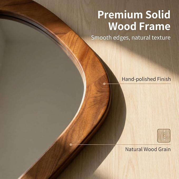 BOMINICA Full Length Irregular Wall Mirror, Decorative Floor Mirror - Image 3