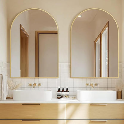 Arched Bathroom Mirror for Wall, HD Glass Over Sink for Bathroom - Image 3