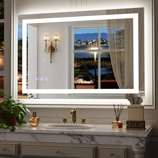 60"x40" Large Smart LED Bathroom Mirror by Unknown