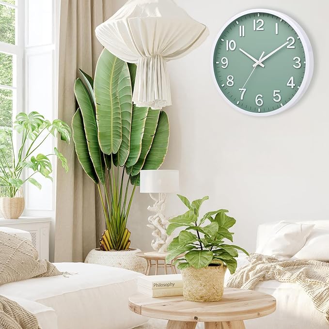 Wall Clocks Battery Operated 12 inch Modern Wall Clock, Silent Non Ticking Wall - Image 4