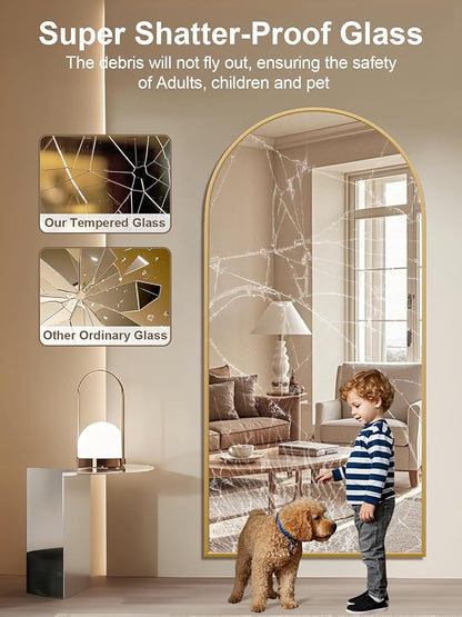 71"x32" Floor Mirror Full Length, Arched Full Length Mirror - Image 5