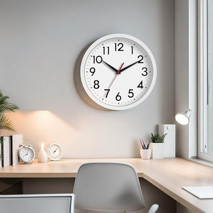 DAXSMY Wall Clock Modern Battery Operated 10 Inch Simpel Silent Non Ticking - Image 9