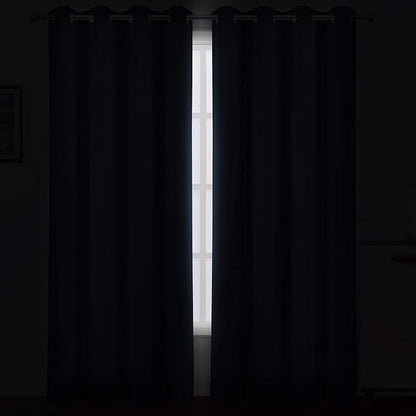 LEMOMO Navy Blue Blackout Curtains 52 x 84 inch/Set of 2 Curtain Panels Room - Image 3