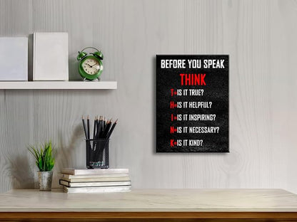 Pyradecor Motivational Think Before You Speak Classroom Positive Quotes - Image 3