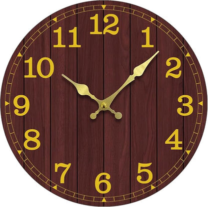 Wall Clock, Modern Wall Clocks Battery Operated, Silent Non Ticking Rustic by wallclock