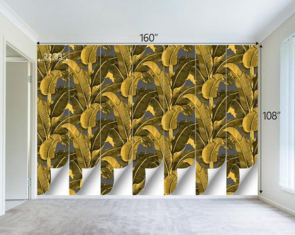 Vintage Gold Banana Leaf Bathroom wallpeper Living Room Bedroom Tropical Plant - Image 5