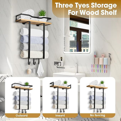 Towel Racks for Bathroom, Wall Mounted Towel Rack for Bathroom, Wall Towel Rack - Image 7