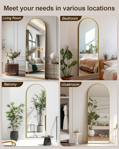 59"x16" Floor Mirror Full Length, Arched Full Length Mirror - Image 7