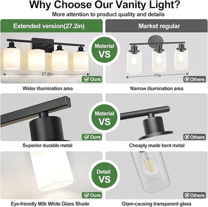 MOKATNG 4-Light Bathroom Light Fixtures, Vanity Light - Image 4