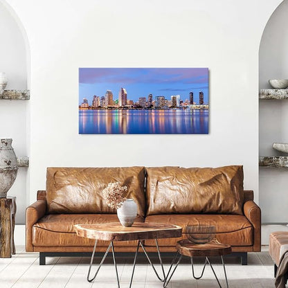 San Diego Skyline Wall Art Night View USA Cityscape Wall Decor Nature Sunset - Image 5