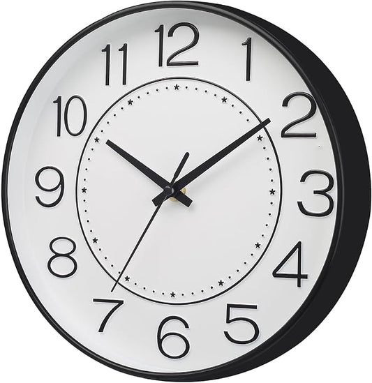HZDHCLH Modern Wall Clocks Battery Operated, 10 inch White Clock - Image 2