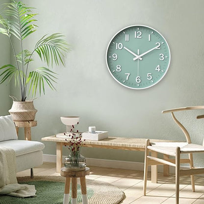 HZDHCLH Wall Clocks Battery Operated, Wall Clock Green, 14 inch Wall Clock - Image 7