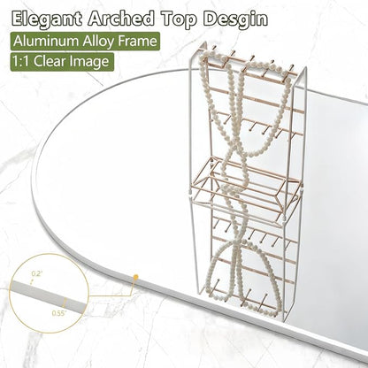 Dewfig Arched Full Length Mirror, Oversized Full Body Mirrors - Image 4