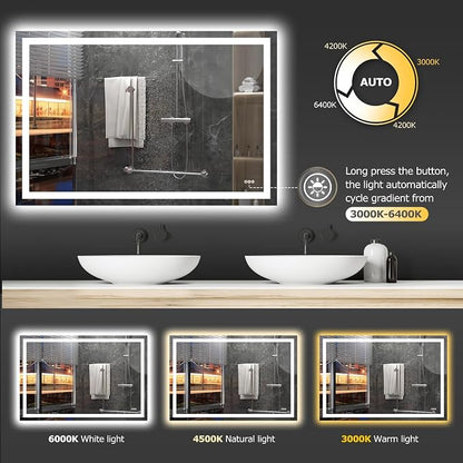 Hivone 60X40 LED Bathroom Mirror - Image 4