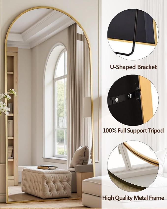 DMWOODFL Large Arched Full Length Mirror - Image 3