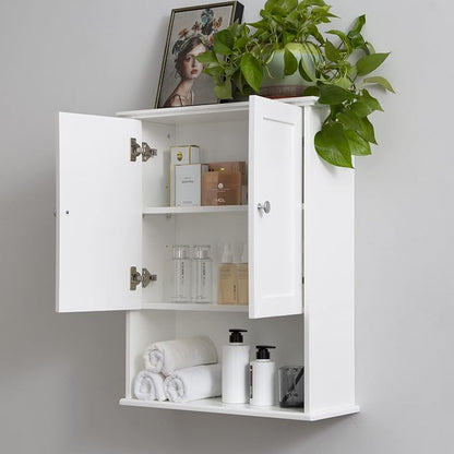 VANIRROR White Bathroom Wall Cabinet Over The Toilet Storage Cabinet, 24x30 - Image 9