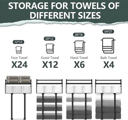 Xstydes Towel Racks for Bathroom, Metal Towel Holder - Image 6