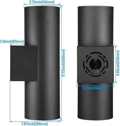 LEONLITE 18 Inch 5CCT LED Cylinder Up Down Wall Light Outdoor, 120V-277V - Image 2