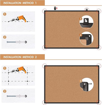 Bulletin Board 48 x 36, Large Wall Mounted Notice Board - Image 7