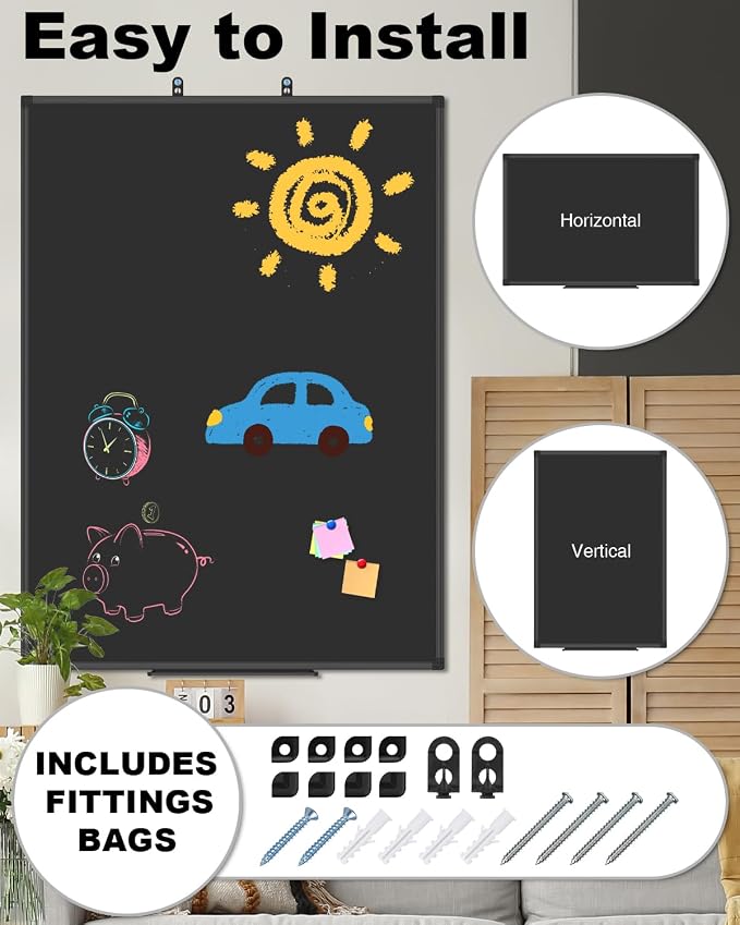 XBoard Magnetic Chalkboard Blackboard 48 x 36, Chalk Board/Black Board - Image 3