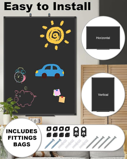 XBoard Magnetic Chalkboard Blackboard 48 x 36, Chalk Board/Black Board - Image 3
