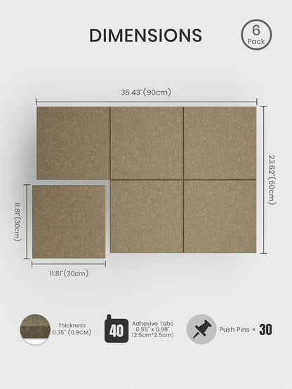 Bumusty Large Cork Board 36" x 24" Alternative - Image 2