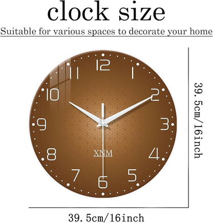 XNM Large Wall Clocks Battery Operated 16 Inch Modern Glass Wall Clock - Image 3