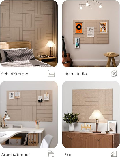 Bumusty Large Cork Board Alternative-36 x 24" Felt Bulletin Board Tiles - Image 7