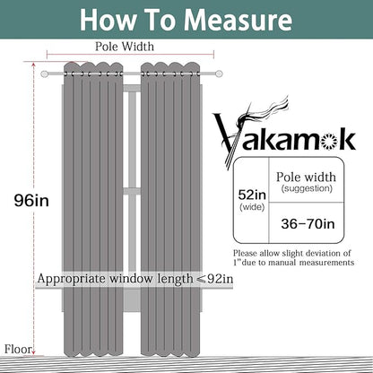 Yakamok 100% Blackout Curtains Thermal Insulated Curtain Panels - Image 8