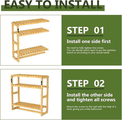 Galood Over The Toilet Storage Bathroom Shelves Wall Mounted 3 Tier Space Saver - Image 6