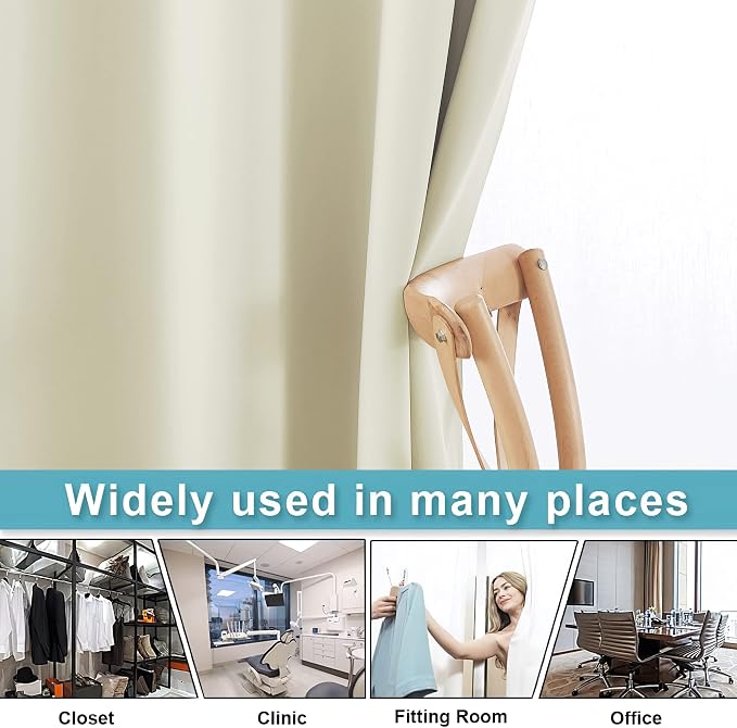 RYB HOME Blackout Curtains Soundproof Energy Saving Insulating Privacy Room - Image 5