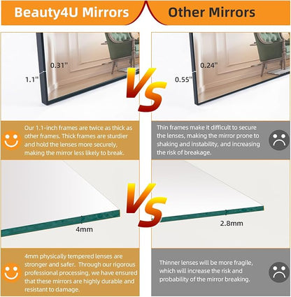 Beauty4U 65" x 24" Full Length Mirror - Image 3