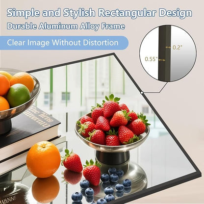 Oversized Standing Mirror Full Length, Hanging or Wall Mounted, Tempered Glass - Image 4