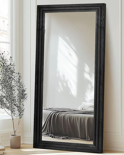 Full Length Mirror 76"x34" Solid Wood Frame Floor Large Mirror - Image 4