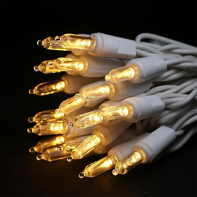 MULTI-SPARKING White Christmas LED Lights - 35 Count Warm White Christmas String Lights for Small Tree, Crafts, Holiday, Indoor/Outdoor Decorations, 11 Feet White Wire, UL Certified, Connectable