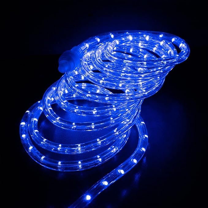 150ft LED Rope Lights Outdoor, 1080 LED Connectable and Flexible Tube Lights with 8 Modes, Waterproof LED Rope Lighting for Garden, Patio, Bedroom, Party, Pool, Indoor Outdoor Decoration (Blue)
