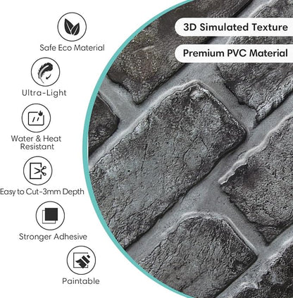 Commomy 3D Brick Wall Panels Peel and Stick - Image 3