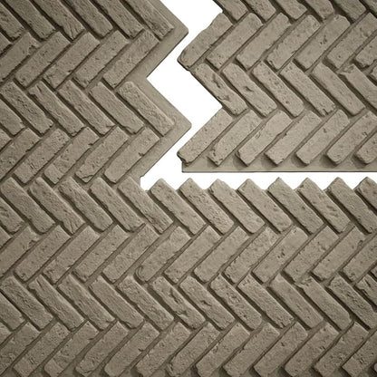 EverStone Herringbone Faux Brick Panel, 46 1/2"W x 25 1/4"H x 1"D, Vintage - Image 9