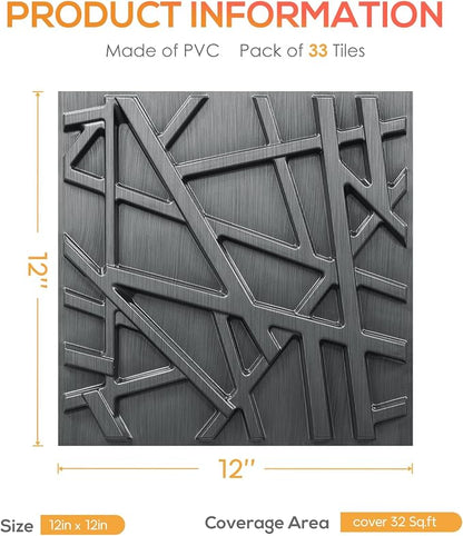 LEVOWAY 33 Pack 3D Wall Panels for Interior Wall Decor, Wall Covering Panles - Image 5