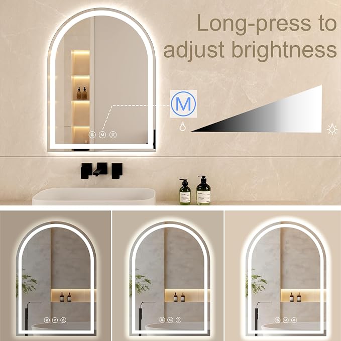 Arched LED Bathroom Mirrors - Image 4