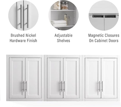 Crosley Furniture Savannah 3-Piece Wall Kitchen Storage Cabinet, Cabinets - Image 6