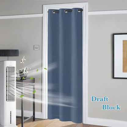 RYB Home Blackout Curtains Thermal Insulating Privacy Temporary Door Curtains - Image 2