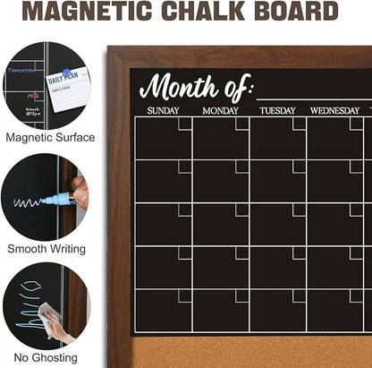 4 THOUGHT Chalkboard Calendar Corkboard Combo - Image 2