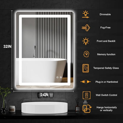 AMOISE LED Bathroom Vanity Mirror - Image 8