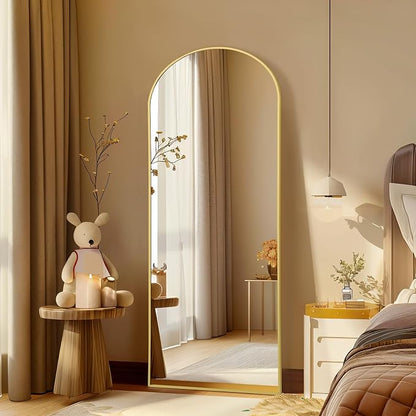 56"X18" Arched Full Length Mirror, Tempered Glass Full Body Mirror - Image 2