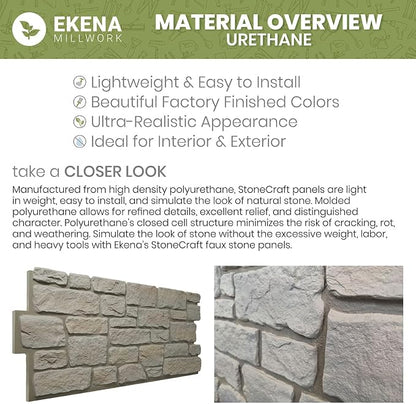 EverStone Aged Brick Faux Brick Panel, 46 7/8"W x 27"H x 1 1/4"D, Vintage White - Image 13