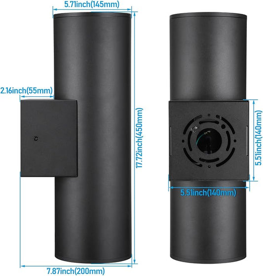 LEONLITE 18 Inch 5CCT LED Cylinder Up Down Wall Light Outdoor, 100V-277V - Image 2
