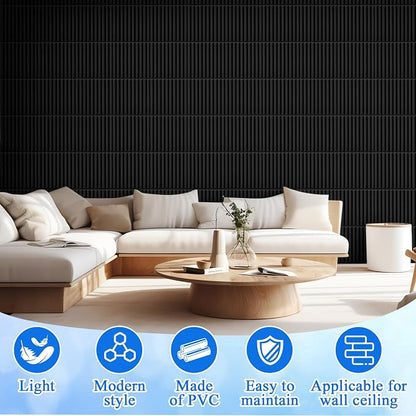 Nuanchu 32 Pcs 3D Wall Panels for Interior Wall Decor, 32 Sq. ft Coverage - Image 5