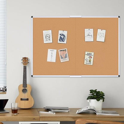 VIZ-PRO Cork Bulletin Board/Foldable Noticeboard, 48 X 36 Inches - Image 6