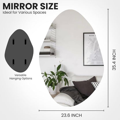 TRAHOME Irregular Asymmetrical Wall Mirror - Image 7